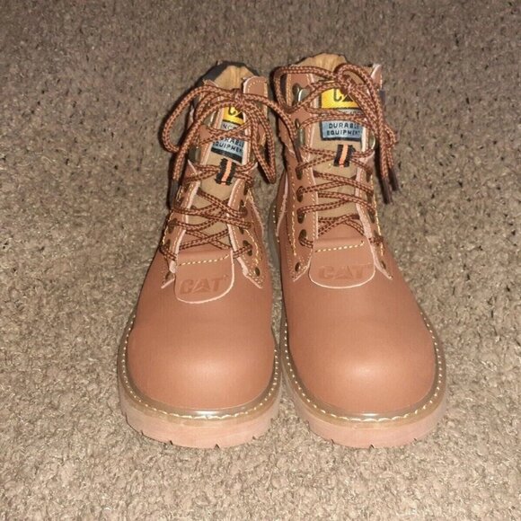 CAT Footwear-Oil Resistant Work Boot-Leather Tan/Chestnut-Size 10-NWOB - Picture 3 of 7